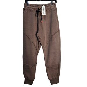 NWT | Men's Brown Jogger Sweatpants Detailed Seams Cuffed | Small